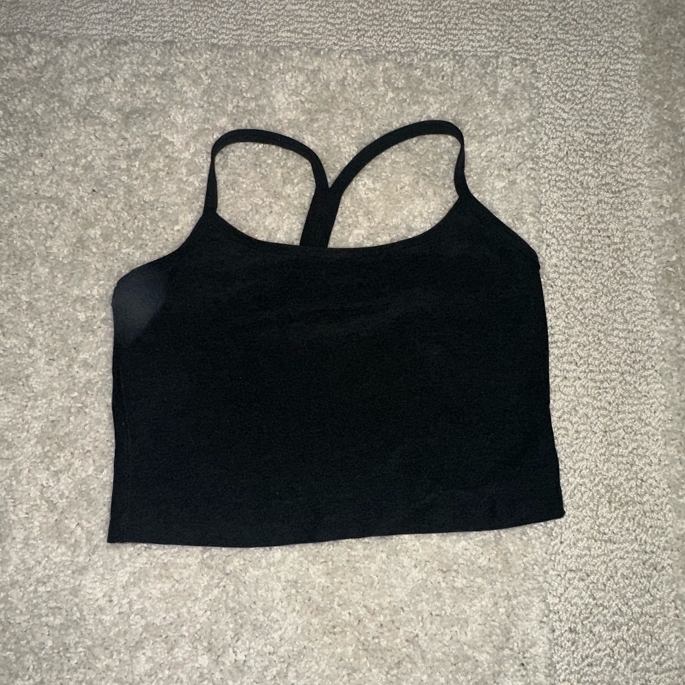 Beyond Yoga Spacedye Slim Racerback Cropped Tank Darkest Night - Picture 5 of 7
